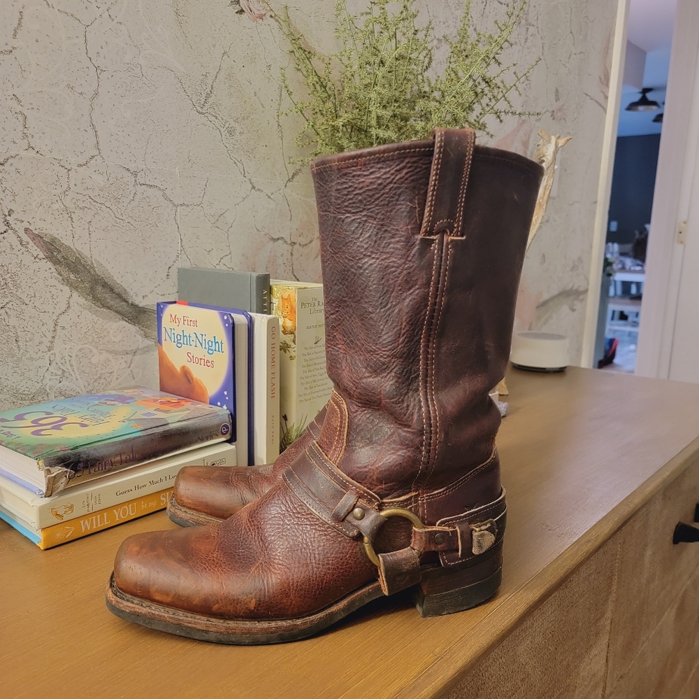 Frye Belted Harness 12L Boots